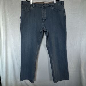 Duluth Trading Jeans Men 46x32 Blue Flex Ballroom Relaxed Med Wash Stretch Denim
